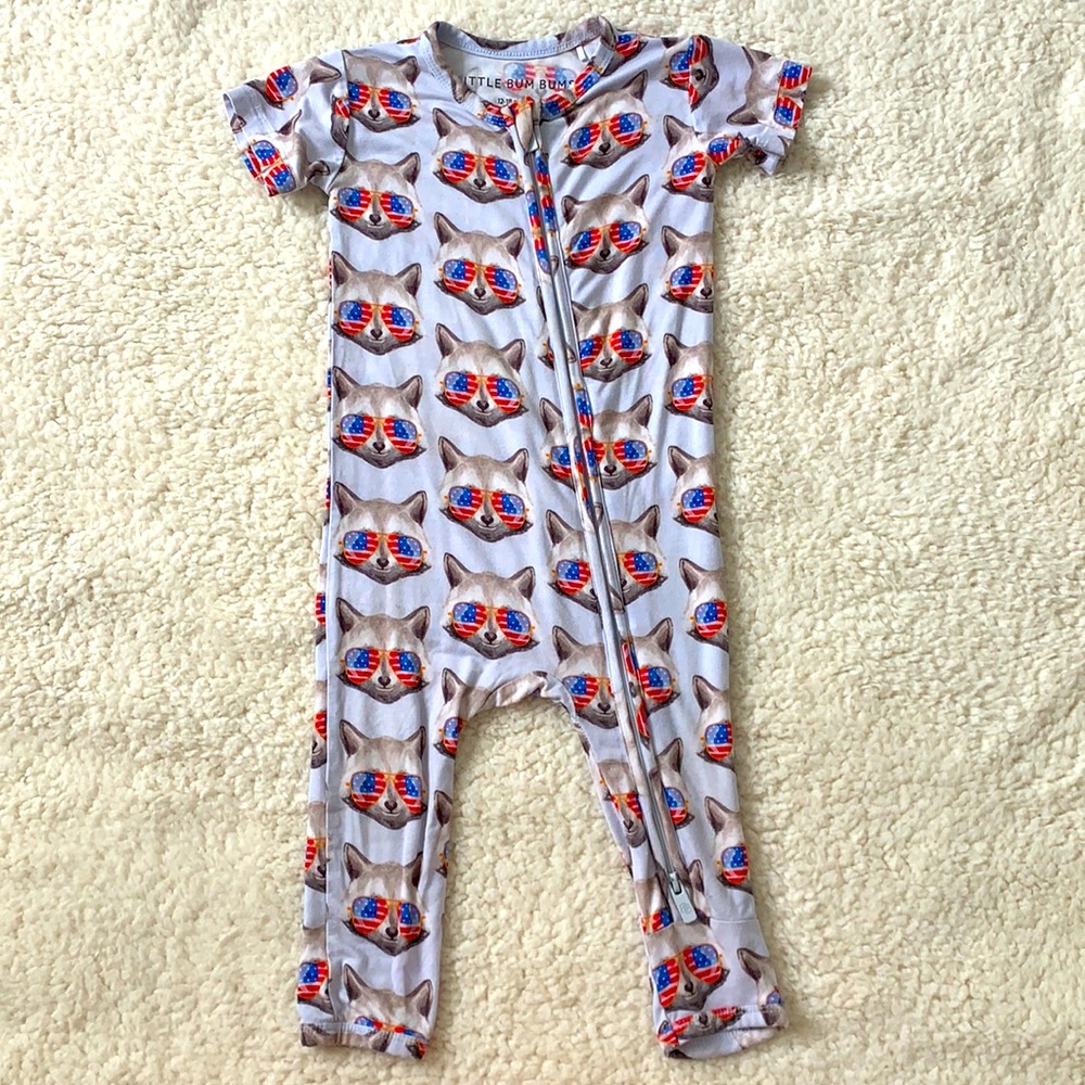 Little Bum Bums July 4th Cat short sleeves unisex